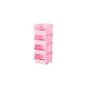 Кошик для зберігання Violet House 1021 Бамбу Pink 4 шт. (1021 Бамбу PINK Набор 4 шт) - зменшене зображення 1