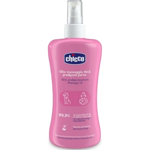Косметика для мам Chicco олія масажна 4 в 1 до та після пологів, 200 мл (8058664175918) (02256.50) зображення 1