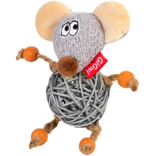 Іграшка для котів GiGwi Catch&Scratch Миша з дзвіночком 8 см (2300) зображення 1