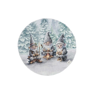 Серветка на стіл Прованс гобеленова Казкові гноми D 35 см (038429) зображення 1
