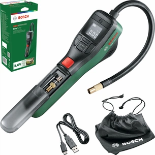 Автомобільний компресор Bosch EasyPump, 3.6V, 3Ah, 10.3 бар, 10 л/хв, 0.4кг (0.603.947.000) зображення 1