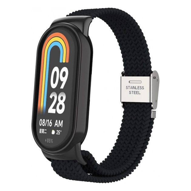 Ремінець до фітнес браслета Armorstandart Braided Solo Loop для Xiaomi Mi Band 8 Black (ARM69925) - зображення 1