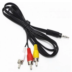 Кабель мультимедійний 3.5mm M to 3xRCA M 1.8m (4pin) AV Atcom (17320) зображення 1