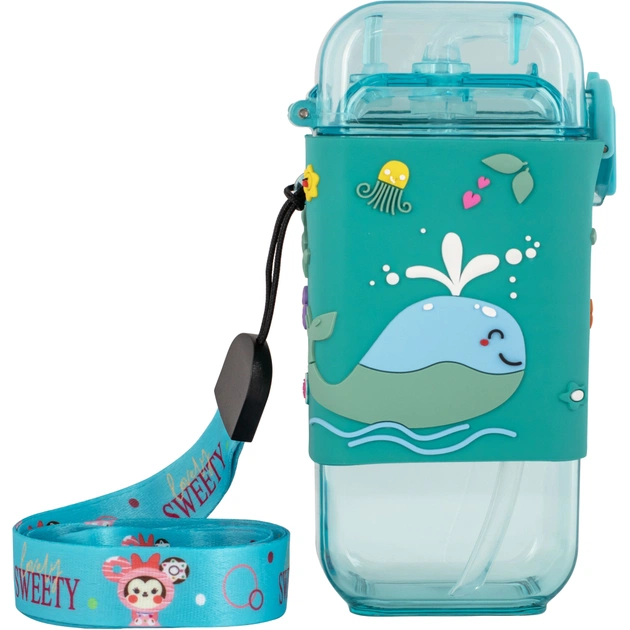 Поїльник-непроливайка Baby Team З силіконовою трубочкою та ремінцем 225 мл (4824428050913) - изображение 1