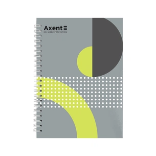 Блокнот Axent на спіралі А5 96 аркушів, клітинка, тверда обкладинка №18 (8032-18-A) зображення 1