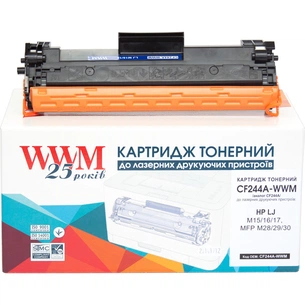 Картридж WWM для HP LJ M15/16/17, MFP M28/29/30/CF244A Black (CF244A-WWM) зображення 1