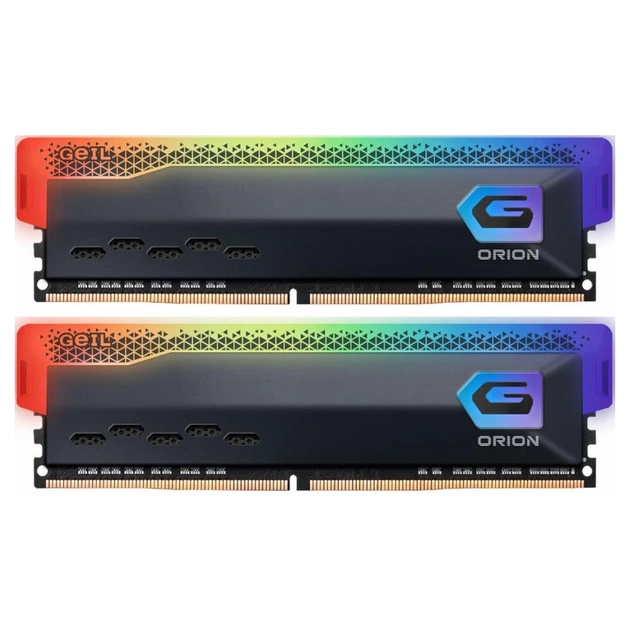 Модуль пам'яті для комп'ютера DDR4 32GB (2x16GB) 3600 MHz Orion RGB TITANIUM GREY Geil (GOSG432GB3600C18BDC) - изображение 1