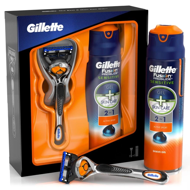Набір для гоління Gillette Бритва Fusion ProGlide Flexball+Гель для бритья Sport 170 мл (7702018423453) - picture 3