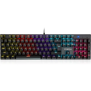 Клавіатура Vinga KBGM-101 LED Red Switch USB Black зображення 1