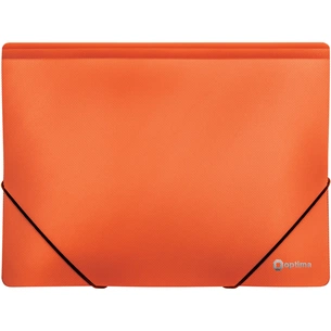 Папка на резинках Optima А4 двоколірна, помаранчева (O30698-06) изображение 1