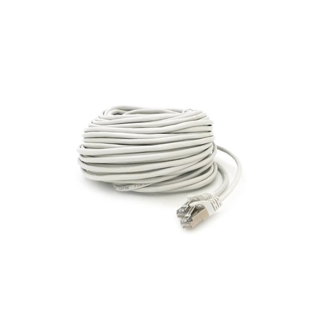 Патч-корд 20м FTP cat.5e, CU, RJ45, grey Merlion (PCM-CU-5E/20G) - зображення 1