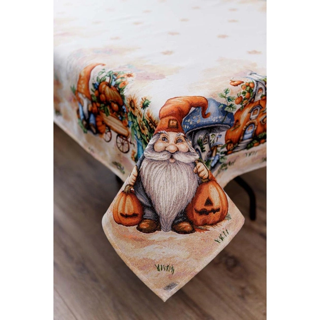 Скатертина Прованс гобеленова Гарбузові гноми 135х350 (036250) - зображення 5