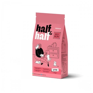 Сухий корм для кішок Half&Half для кошенят з яловичиною 2 кг (4820261920789) зображення 1