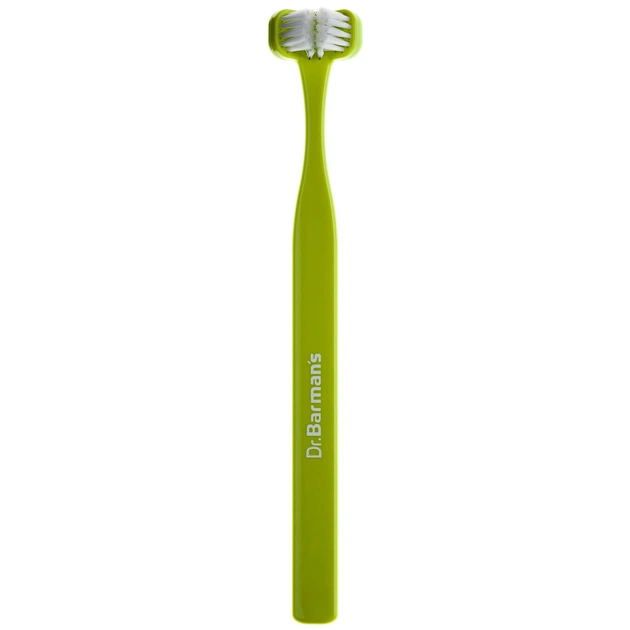 Зубная щетка Dr. Barman's Superbrush Compact Трехсторонняя Мягкая Салатовая (7032572876328-light-green) - изображение 1