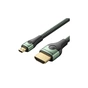 Кабель мультимедійний HDMI M to HDMI micro M 2.1m V2.0 8K 60Hz green VENTION (AGKGH) - зменшене зображення 1