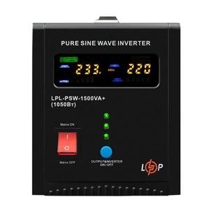 Пристрій безперебійного живлення LogicPower LPL-PSW-1500VA+ ( 1050W ) 12V (37720) зображення 1