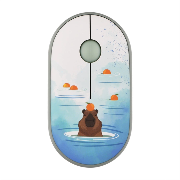 Мишка 2E MF300 CAPYBARATANGERINE Silent Wireless/Bluetooth Green (2E-MF300WCAPIBARAGN) - зображення 1