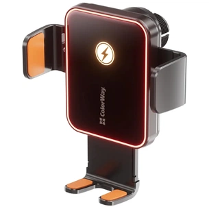 Універсальний автотримач ColorWay Ultra-mini. автозажим, Wireless Charger 15W Black (CW-CHAW069Q-BK) picture 1