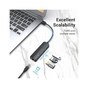 Концентратор Vention USB 2.0 to 3хUSB 2.0 + RJ45 100M Ethernet (CHPBB) - зменшене зображення 3