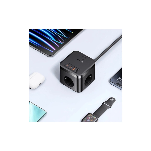 Мережевий фільтр живлення Baseus PowerCombo Cube Power Strip (E00066400117-00) - picture 11