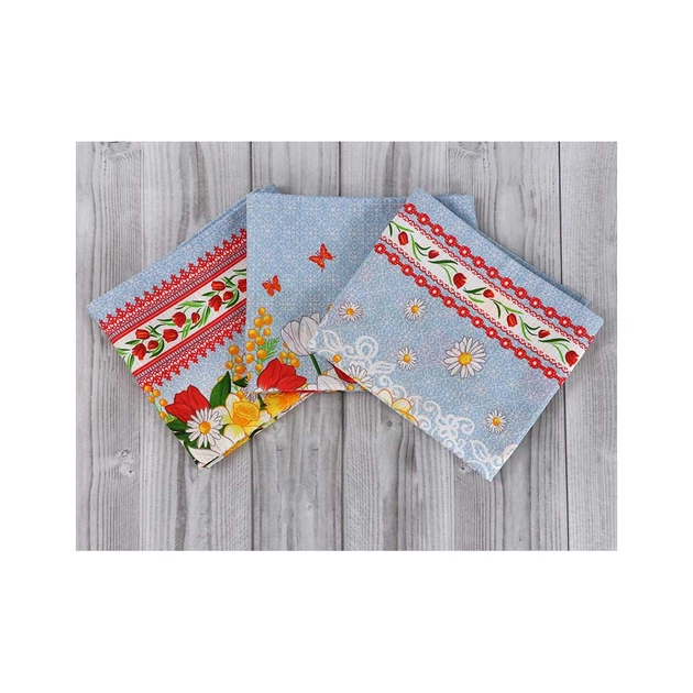 Рушник Руно набір кухонних Весняні квіти 45х80 см 3 шт (707Т_Весняні квіти) - picture 2