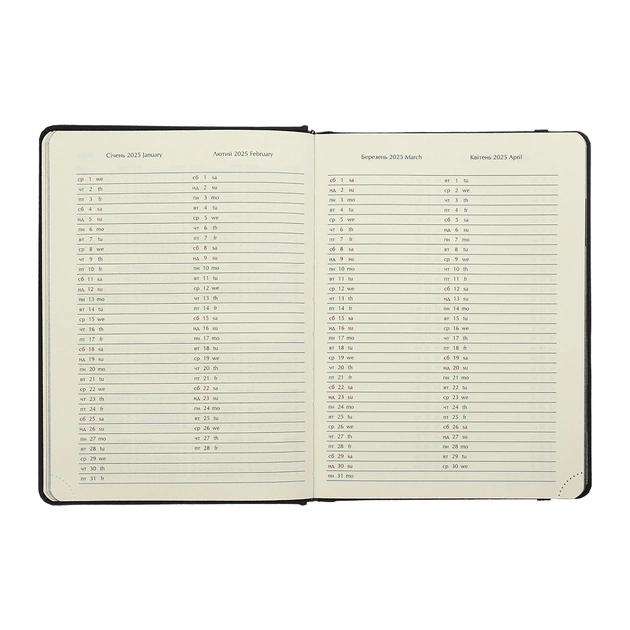 Тижневик Buromax датований 2025 VELOUR, А5 чорний (BM.2134-01) - picture 7