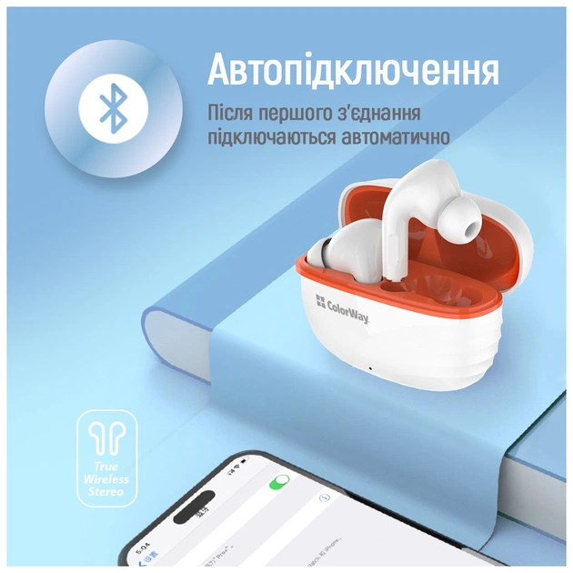 Навушники ColorWay Slim TWS-5 Earbuds White (CW-TWS5WT) - picture 6
