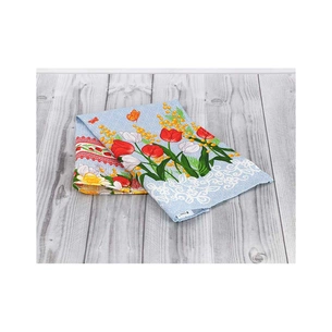 Рушник Руно вафельний набивний Весняні квіти- 1, 35х70 см (217.15_Весняні квіти_1) зображення 1