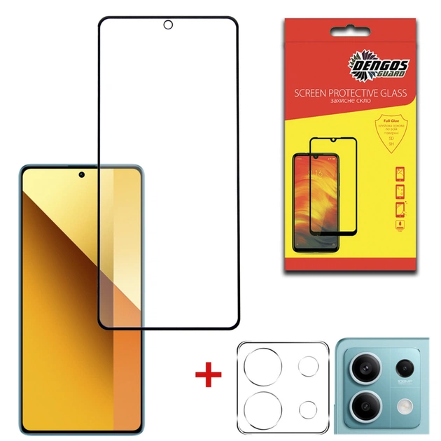 Стекло защитное Dengos Xiaomi Redmi Note 13 5G + camera module glass (DG-TGSCP-02) - изображение 1