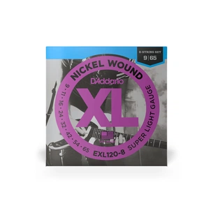 Струни для гітари D'Addario XL Nickel Wound 8-String Super Light (09-65) (EXL120-8) зображення 1