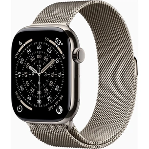 Смарт-годинник Apple Watch Series 11 GPS + Cellular 46mm Natural Titanium Case with Natural Milanese Loop - M/L (MFD04RK/A) зображення 1
