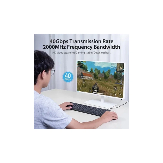 Патч-корд 10м, S/FTP cat 8 RJ-45 black Vention (IKABL) - picture 8