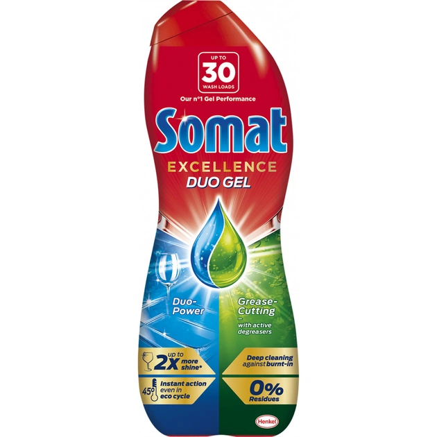 Гель для миття посуду в посудомийці Somat Excellence Duo Gel Антижир 540 мл (9000101344684/9000101344721) - зображення 1