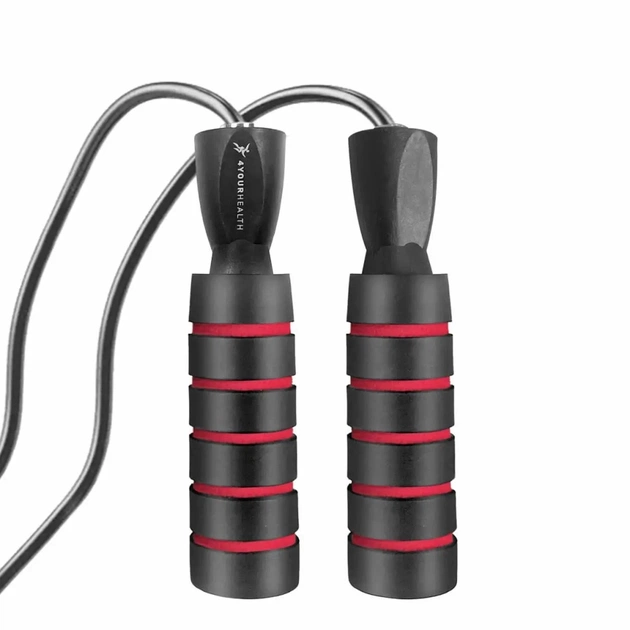 Скакалка 4yourhealth Premium Jump Rope 2471 швидкісна 2.5м Чорно-червона (4YH_2471_Bl/Red) - picture 3