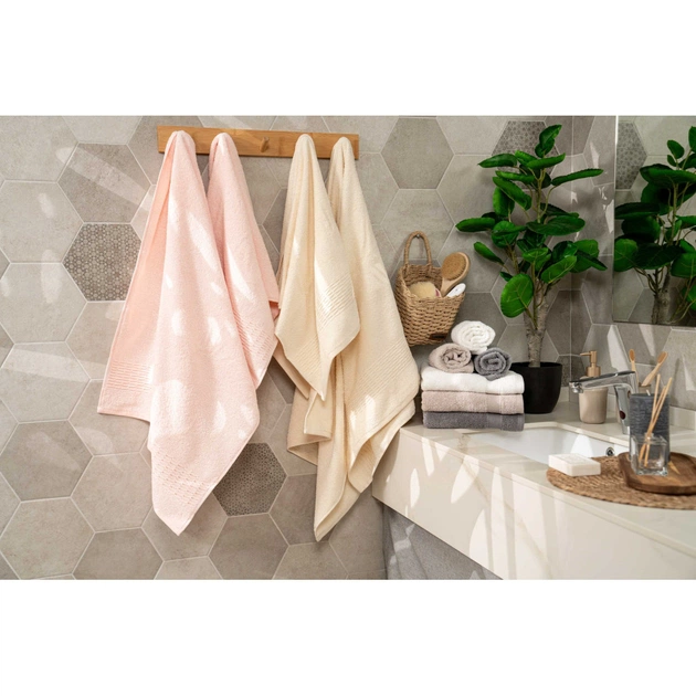 Рушник Ardesto набір махрових Lotus 2 шт 50х90см, 70х140см, 100% бавовна, айворі (ART2357IV) - picture 3