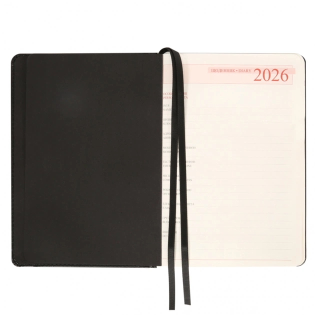 Тижневик Leo planner А5 датований 2026 "Legacy", твердий, чорний, 368 сторінок (252649) - picture 5
