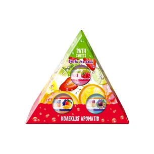 Бомбочка для ванни AquaShine Rainbow Набір Bath Sweets Колекція ароматів 3 x 100 г (4820240940708) зображення 1