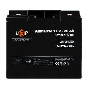 Батарея до ДБЖ LogicPower 12V 20Ah LP-6-DZM-20 (22882) зображення 1