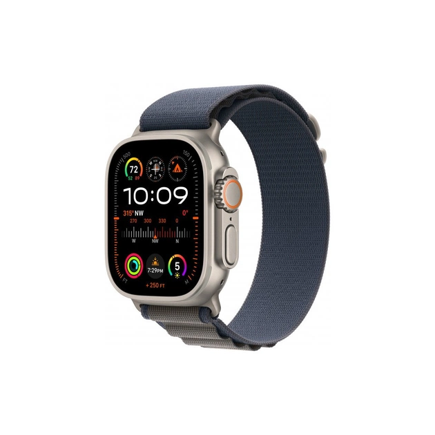 Смарт-годинник Apple Watch Ultra 2 GPS + Cellular, 49mm Titanium Case with Blue Alpine Loop - Small (MREK3UL/A) - изображение 1