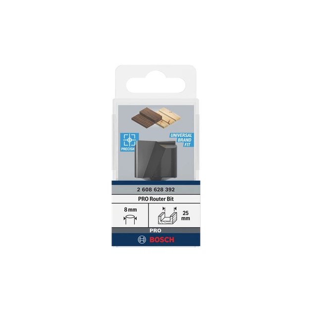 Фреза Bosch Professional пазова, Std, S8, D25, L20 (2.608.628.392) - picture 2