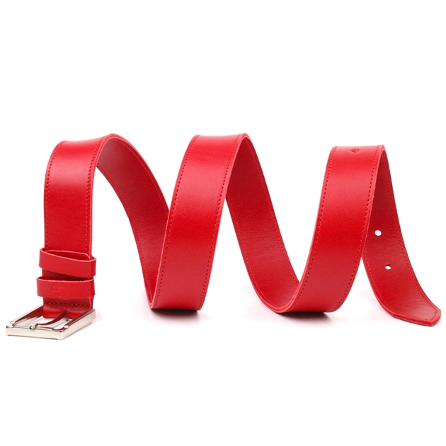 Ремінь Grande Pelle Жіночий під джинси з натуральної шкіри Червоний (21455) - зображення 7