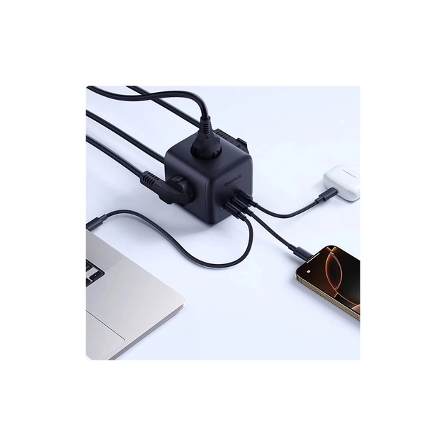 Сетевой фильтр питания Baseus EnerFill FA11 Cube Power Strip (E00082100123-00) - изображение 8