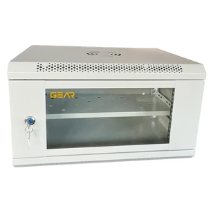 Шкаф настенный GEAR 6U 19" 530x400x300 мм, + полка, grey (GWMSN-6U-530-400G) изображение 1
