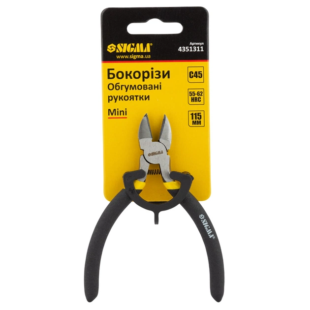 Бокорізи Sigma 115мм гумові рукоятки Mini (4351311) (4351311) - picture 3