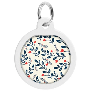 Адресник для тварин WAUDOG Smart ID з QR паспортом "Рослини", круг 25 мм (0625-0210) зображення 1