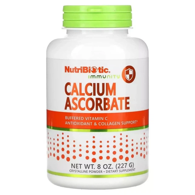 Вітамін NutriBiotic Аскорбат кальцію, Immunity, Calcium Ascorbate, 227 гр (NBC-00400) - изображение 1