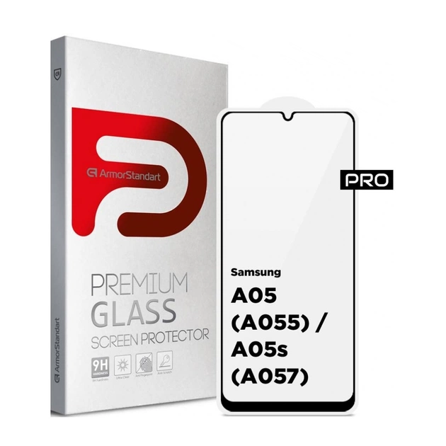 Скло захисне Armorstandart Pro Samsung A05 (A055) / A05s (A057) Black (ARM71789) - зображення 1