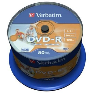 Диск DVD Verbatim 4.7Gb 16X CakeBox 50шт AZO Print (43533) изображение 1