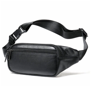 Сумка Vintage Бананка зі шкіри Чорна (14999) зображення 1