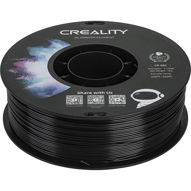 Пластик для 3D-принтера Creality ABS 1кг, 1.75мм, black (3301020035) - зображення 4